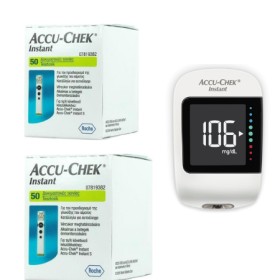 Accu-Chek Instant X 50 Ταινίες X 2 Τμχ + Δώρο Μετρητής