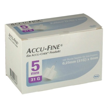 Accu-Fine 0,25 mm (31G) X 5 mm X 100 Τμχ