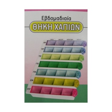 Adams Pharm Εβδομαδιαία Θήκη Χαπιών 4 Θέσεις/Ημέρα