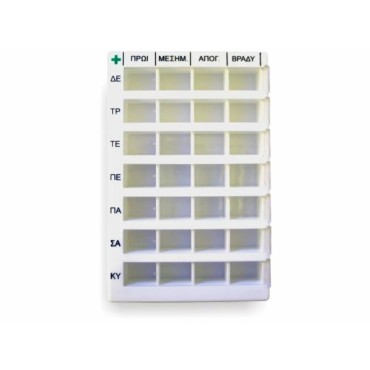 Adams Pharm Εβδομαδιαία Θήκη Χαπιών 4 Θέσεις/Ημέρα