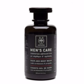 Apivita Men's Care Σαμπουάν-Αφρόλουτρο Με Κάρδαμο & Πρόπολη 250 ml