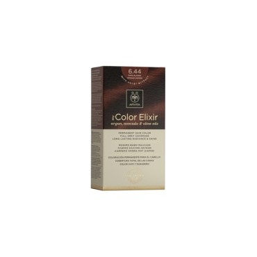 Apivita My Color Elixir Kit Μόνιμη Βαφή Μαλλιών 6.44 Ξανθό Σκούρο Έντονο Χάλκινο