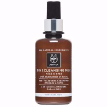 Apivita Γαλάκτωμα Καθαρισμού Προσώπου-Ματιών 3 Σε 1 Με Χαμομήλι & Μέλι 200 ml
