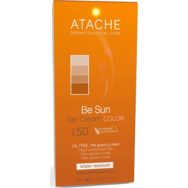 Atache Be Sun Gel Cream Color SPF50+ Oil Free 50ml