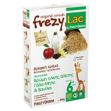 Frezylac Βρώμη Ολικής Άλεσης Με Γάλα-Μήλο & Βανίλια 200 gr