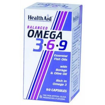 Health Aid Omega 3-6-9  (1155 mg) X 90 Caps