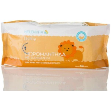 Helenvita Baby Μωρομάντηλα Με Χαμομήλι Χ 64 Τμχ