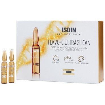 Isdin Flavo-C Ultraglican Αμπούλες Προσώπου 10 τεμ x 2ml