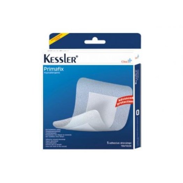 Kessler Primafix Αυτοκόλλητες Γάζες 10 X 10 cm X 5 Τμχ