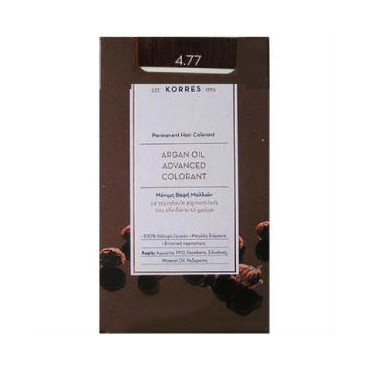 Korres Argan Oil Advanced Colorand 4.77 Καστανό Σκούρο Σοκολατί 50 ml