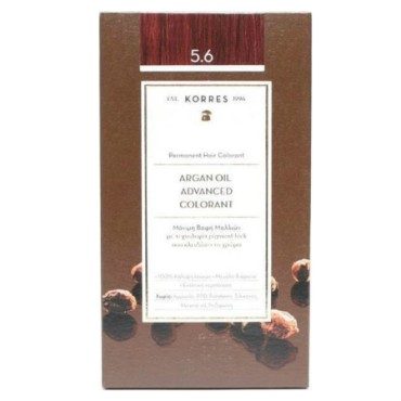Korres Argan Oil Advanced Colorand 5.6 Καστανό Ανοιχτό Κόκκινο 50 ml