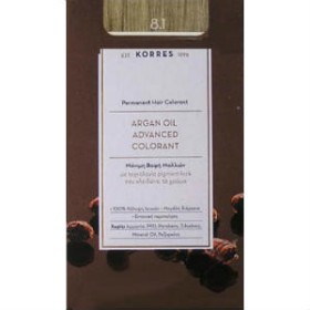 Korres Argan Oil Advanced Colorand 8.1 Βαφή Ξανθό Ανοιχτό Σαντρέ 50 ml