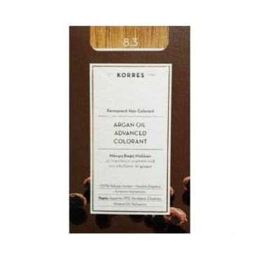 Korres Argan Oil Advanced Colorand 8.3 Ξανθό Ανοιχτό/Μελί 50 ml