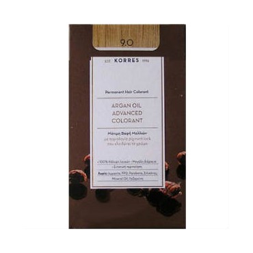Korres Argan Oil Advanced Colorand 9.0 Ξανθό Πολύ Ανοιχτό 50 ml