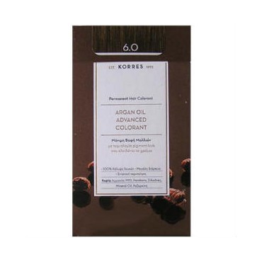 Korres Argan Oil Advanced Colorand Βαφή 6.0 Ξανθό Σκούρο 50 ml