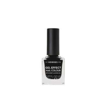 Korres Gel Effect Nail Colour Με Αμυγδαλέλαιο Νο 100 Black 11 ml