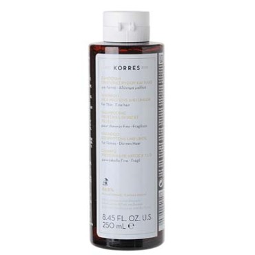 Korres Σαμπουάν Για Λεπτά/Αδύναμα Μαλλιά Με Πρωτεΐνες Ρυζιού & Τίλιο 250 ml