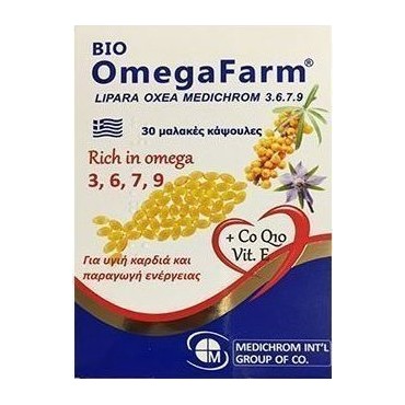 Medichrom Bio Omegafarm Λιπαρά Οξέα 3 6 7 9 & Co Q10 Χ 30 Soft gels