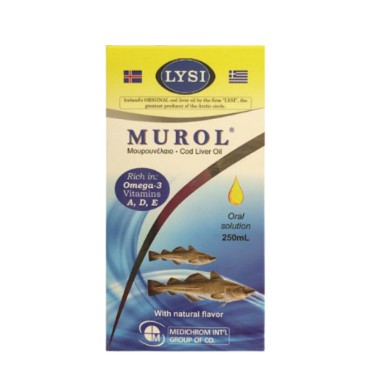 Medichrom Murol Μουρουνέλαιο Γεύση Φυσική 250 ml