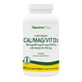 Nature's Plus Cal/Mag/Vit D3/Vit K2 Vanilla X 60 Chew Tabs