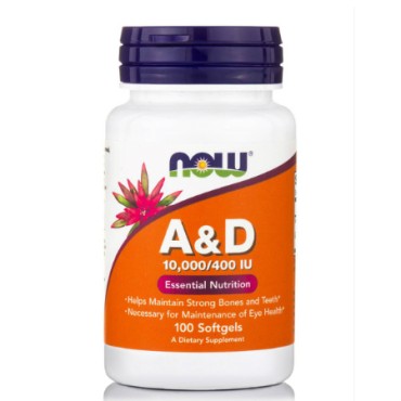 Now Foods A & D (10000 IU A / 400 Iu D-3) X 100 Softgels