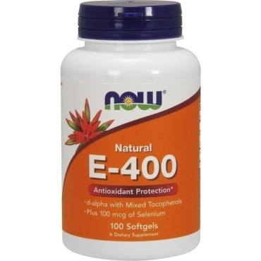 Now Foods E-400 IU And Selenium 100mcg x 100Softgels