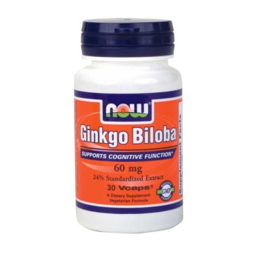 Now Foods Ginkgo Biloba 60mg X 60 Vcaps