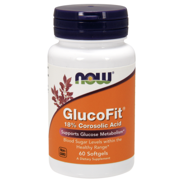 Now Foods Glucofit 18% Corosolic Acid X 60 Softgels