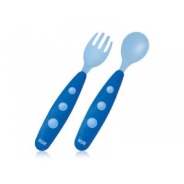 Nuk Κουτάλι-Πιρούνι Mini 8+Μηνών Easy Learning (10.255.047)