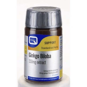 Quest Ginkgo Biloba 150mg Extract Tabs 60S