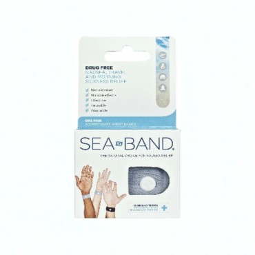 Sea Band Βραχιολάκι Ναυτίας Ενηλίκων Γκρι X 2 Τμχ