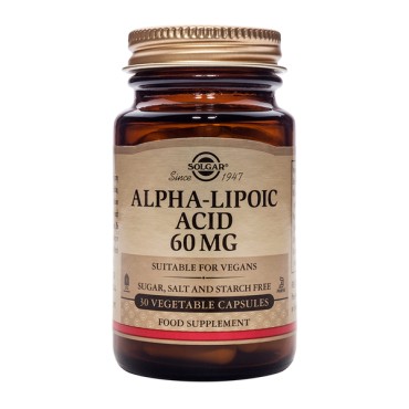 Solgar Alpha Lipoic Acid  60mg X 30 Veggie Caps