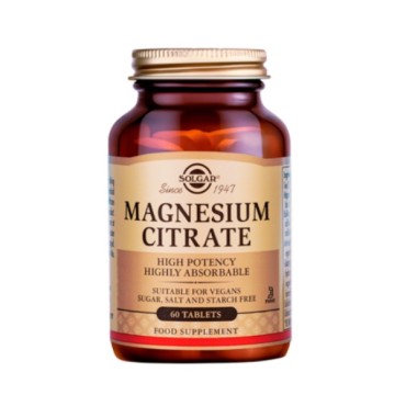 Solgar Citrate Magnesium 200mg X 60 Tabs