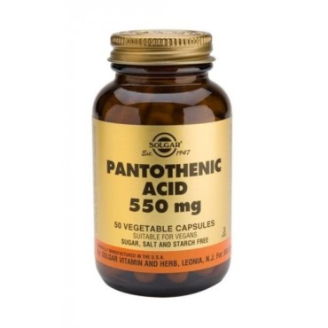Solgar Pantothenic Acid 550mg X 50 Veggie Caps