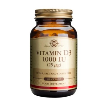 Solgar Vitamin D-3 1000 IU X 100 Softgels