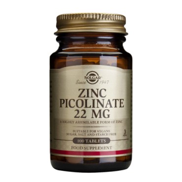 Solgar Zinc Picolinate  22mg X 100 Tabs