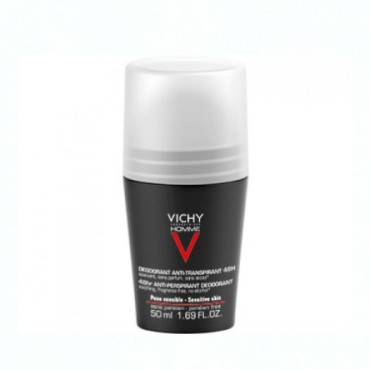 Vichy Homme Αποσμητικό Κατά Της Εφίδρωσης Για Ευαίσθητη Επιδερμίδα 48 Ώρες Προστασία 50 ml