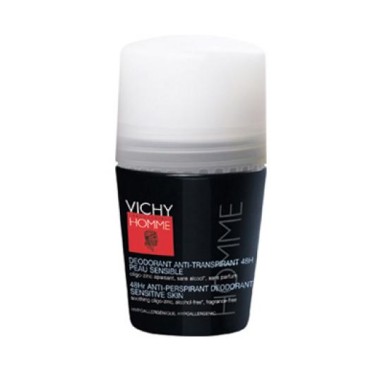 Vichy Homme Αποσμητικό Κατά Της Εφίδρωσης Για Ευαίσθητη Επιδερμίδα 48 Ώρες Προστασία 50 ml