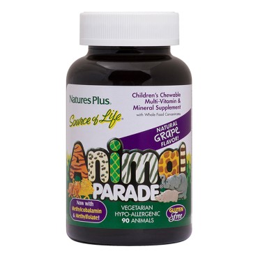 Nature's Plus Animal Parade Grape Chewable 90 Μασώμενες Ταμπλέτες