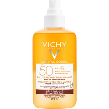 Vichy Capital Soleil Sun Protective Water Με Βήτα Καροτίνη Spf50 200 ml