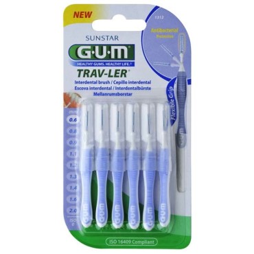 Gum Trav-Ler 1312 Cylindrical 0,6mm x 6 Τμχ