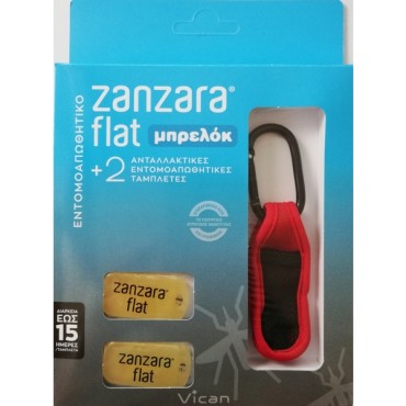 Vican Zanzara Flat Μπρελόκ Κόκκινο + 2 ταμπλέτες