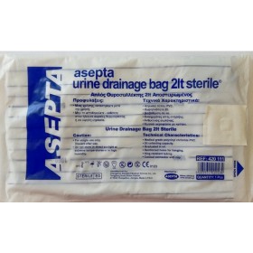 Asepta Ουροσυλλέκτης Κλίνης 2lt Απλός Αποστειρωμένος 1Τμχ