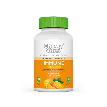 Chewy Vites Adults Immune Function Vitamins C, D, B6 & B12 60 Ζελεδάκια Ενηλίκων