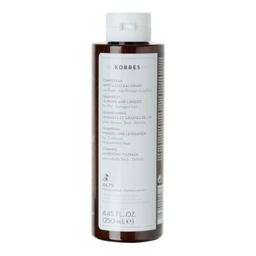 Korres Σαμπουάν Για Ξηρά-Αφυδατωμένα Μαλλιά Με Αμύγδαλο & Λινάρι 250ml