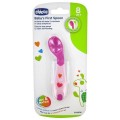 Chicco Baby's First Spoon Κουτάλι Σιλικόνης 8+ (16100.30) ΡΟΖ