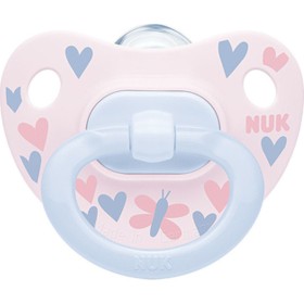 Nuk Happy Days Πιπίλα Σιλικόνης 0-6m Ροζ-Σιελ (10.730.321) 1Τμχ