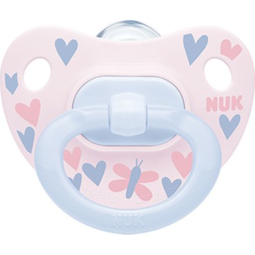 Nuk Happy Days Πιπίλα Σιλικόνης 0-6m Ροζ-Σιελ (10.730.321) 1Τμχ