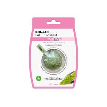 Vican Wise Beauty Konjac Face Sponge Green Tea 1Τεμ