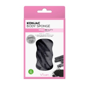 Vican Wise Beauty Konjac Body Sponge Bamboo Charcoal 1Τεμ